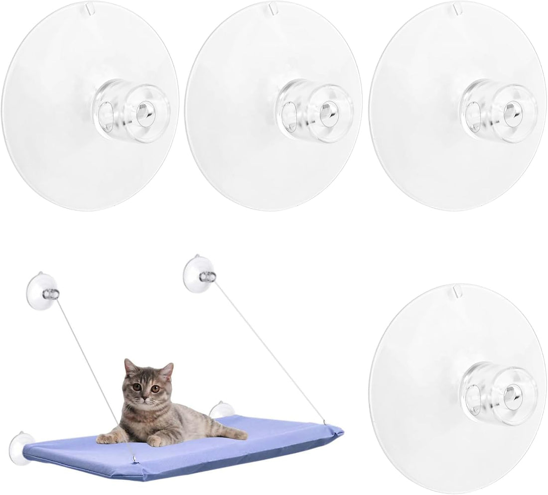 Ultra-Hold™ Heavy-Duty Cat Window Perch Suction Cups (4-Pack) – Anti-Fall Safety Replacement